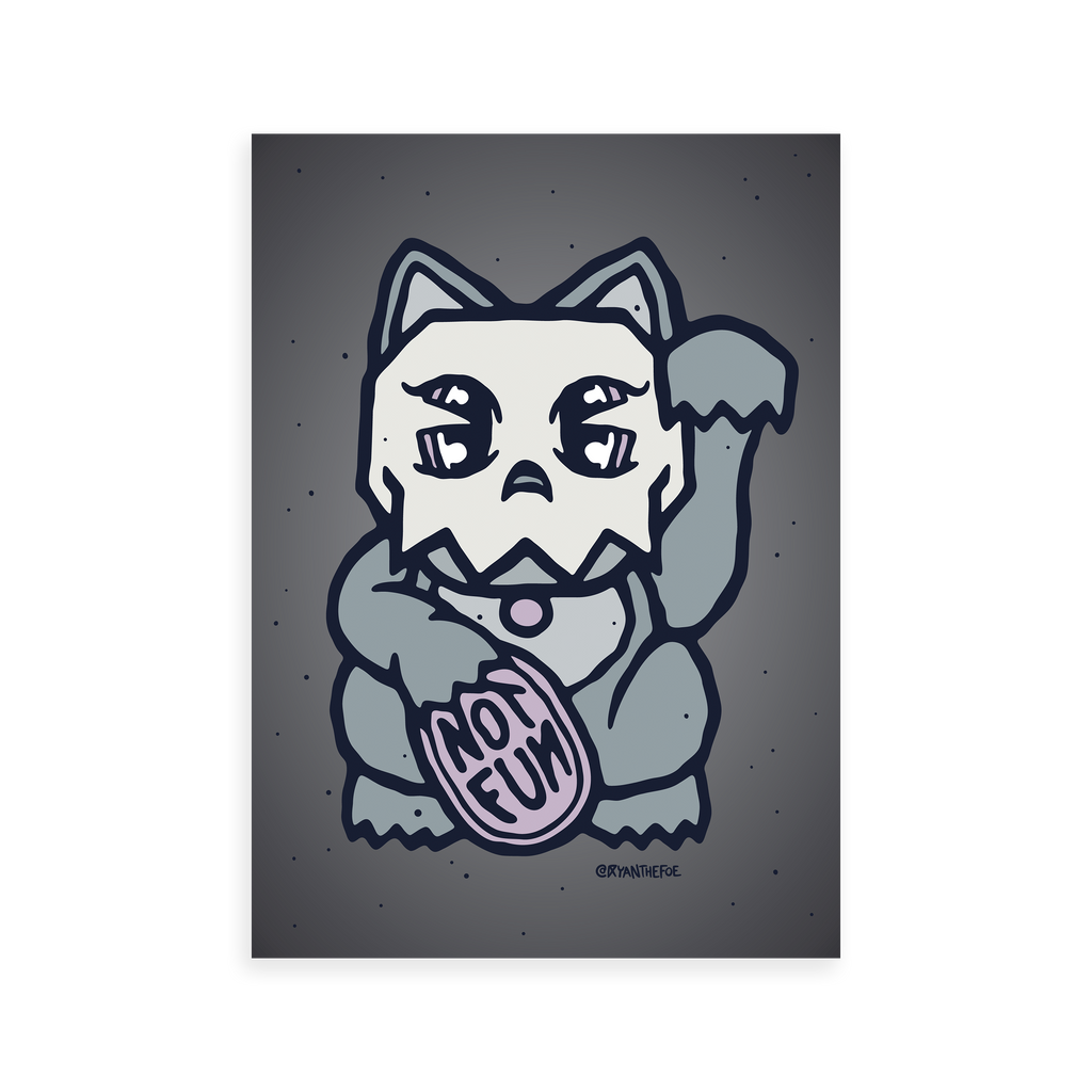 Not Fun Cat Graphic Art Print