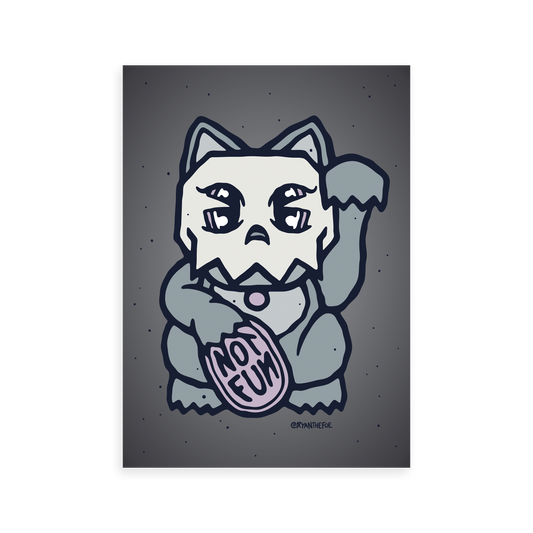 Not Fun Cat Graphic Art Print